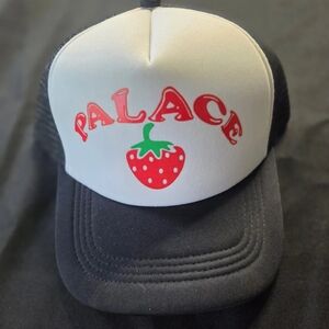 PALACE Red and White Trucker Hat Custom